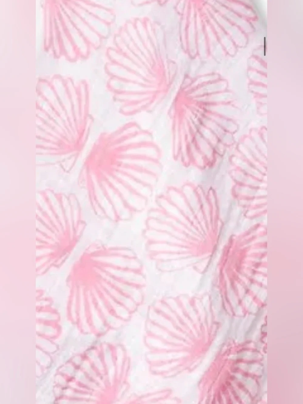 Lewis Scallop Organic Cotton Fitted Crib Sheet NWT